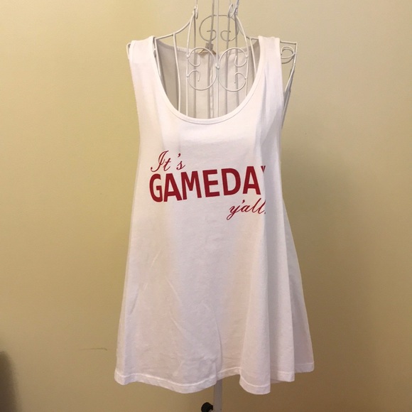 Charming Charlie Tops - It’s Gameday y’all flared tanktop